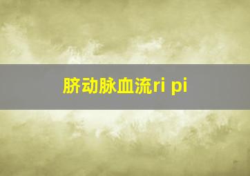 脐动脉血流ri pi